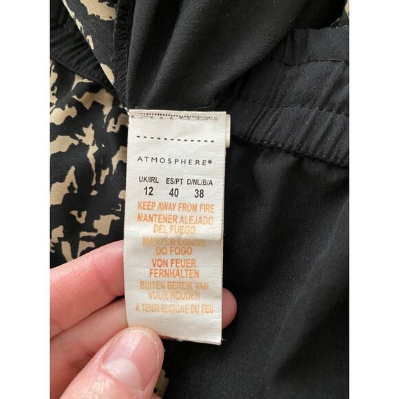 Atmosphere Womens UK 12 Black & Gold Abstract Print Joggers - Picture 7 of 12